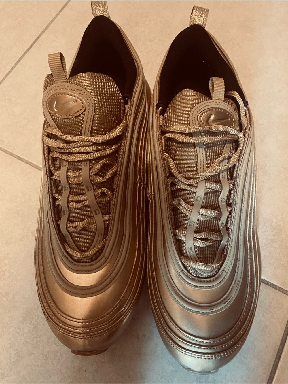 Nike Men’s Air Max 97 Metallic Gold Low-Top